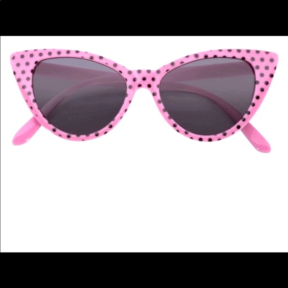 Accessories - PALE PINK WITH BLACK POLKA DOTS SUNGLASSES